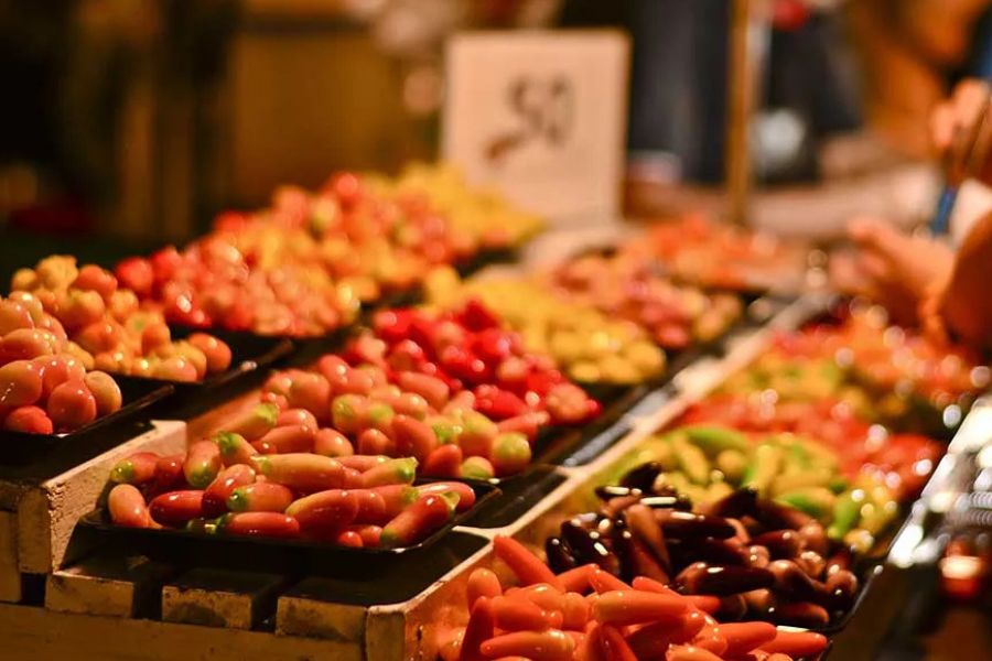 Fresh produce at a Phuket market stall