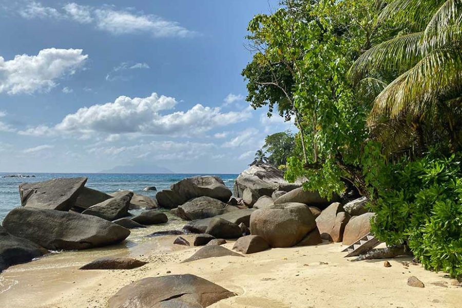 Granite boulder beach near Victoria, Seychelles