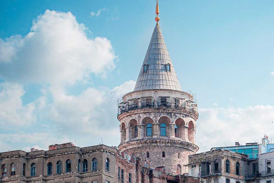 Galata Tower, a 14th-century Genoese tower in Istanbul
