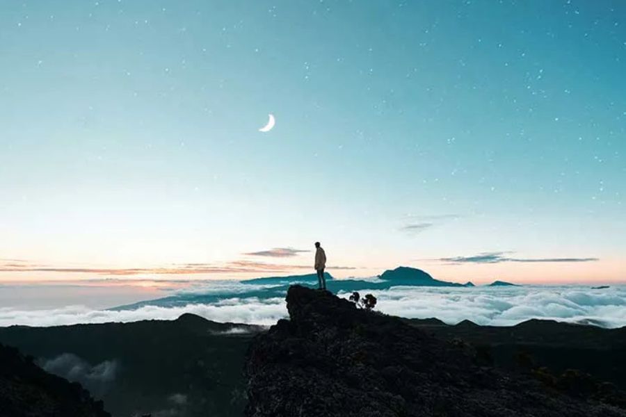 Commerson Crater, a volcanic caldera in Réunion Island's highlands