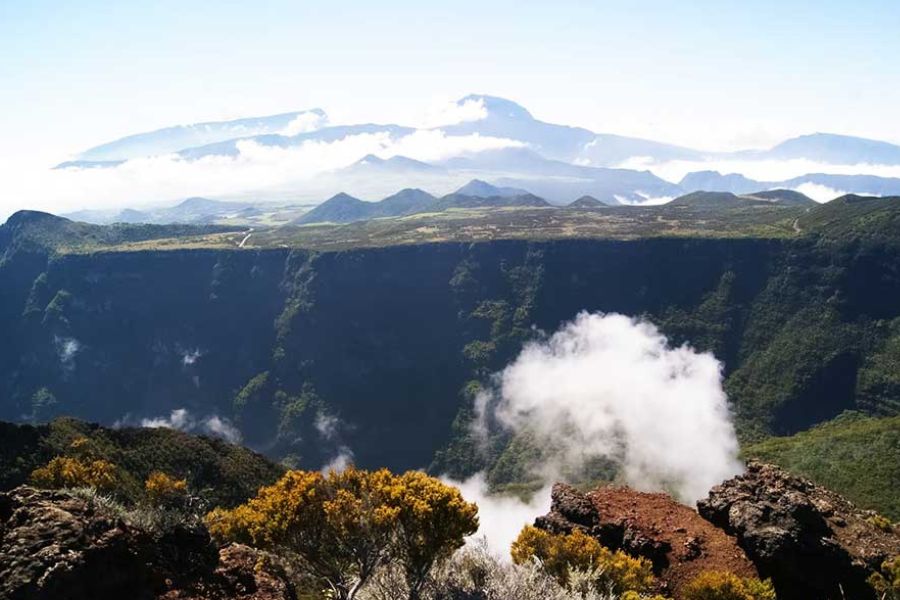 Piton de la Fournaise volcano and its lunar landscape, Réunion Island