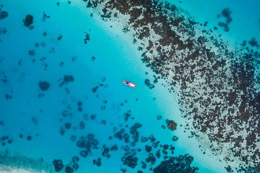 Maaenboodhoo, an inhabited island in Dhaalu Atoll, Maldives