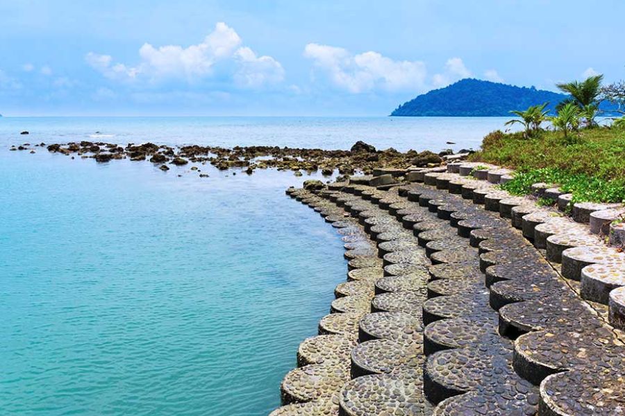 Beach and coastline on Koh Chang, eastern Thailand