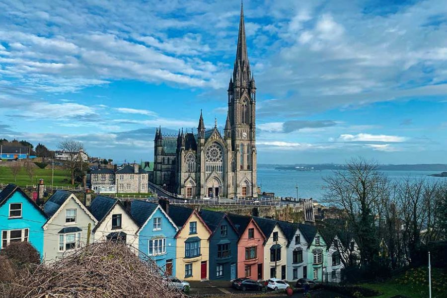 Colourful streets of Cork city centre, Ireland