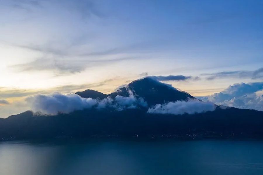 Mount Batur volcano and caldera lake, Bali