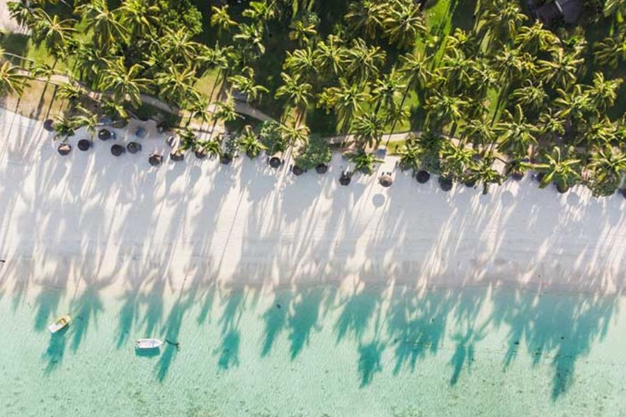 Flic en Flac beach on Mauritius' west coast
