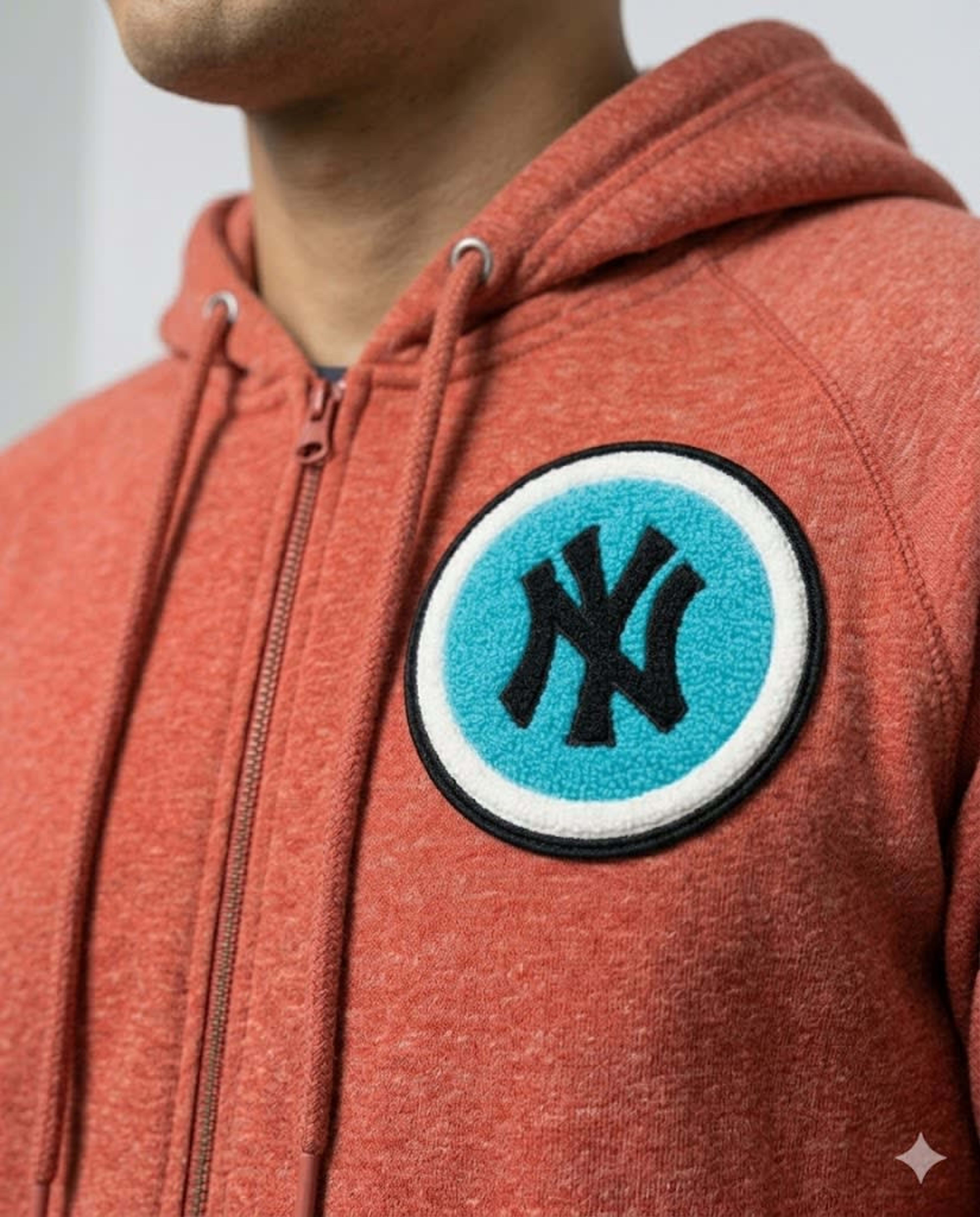 Chenille Hoodie Chest Badge Circle