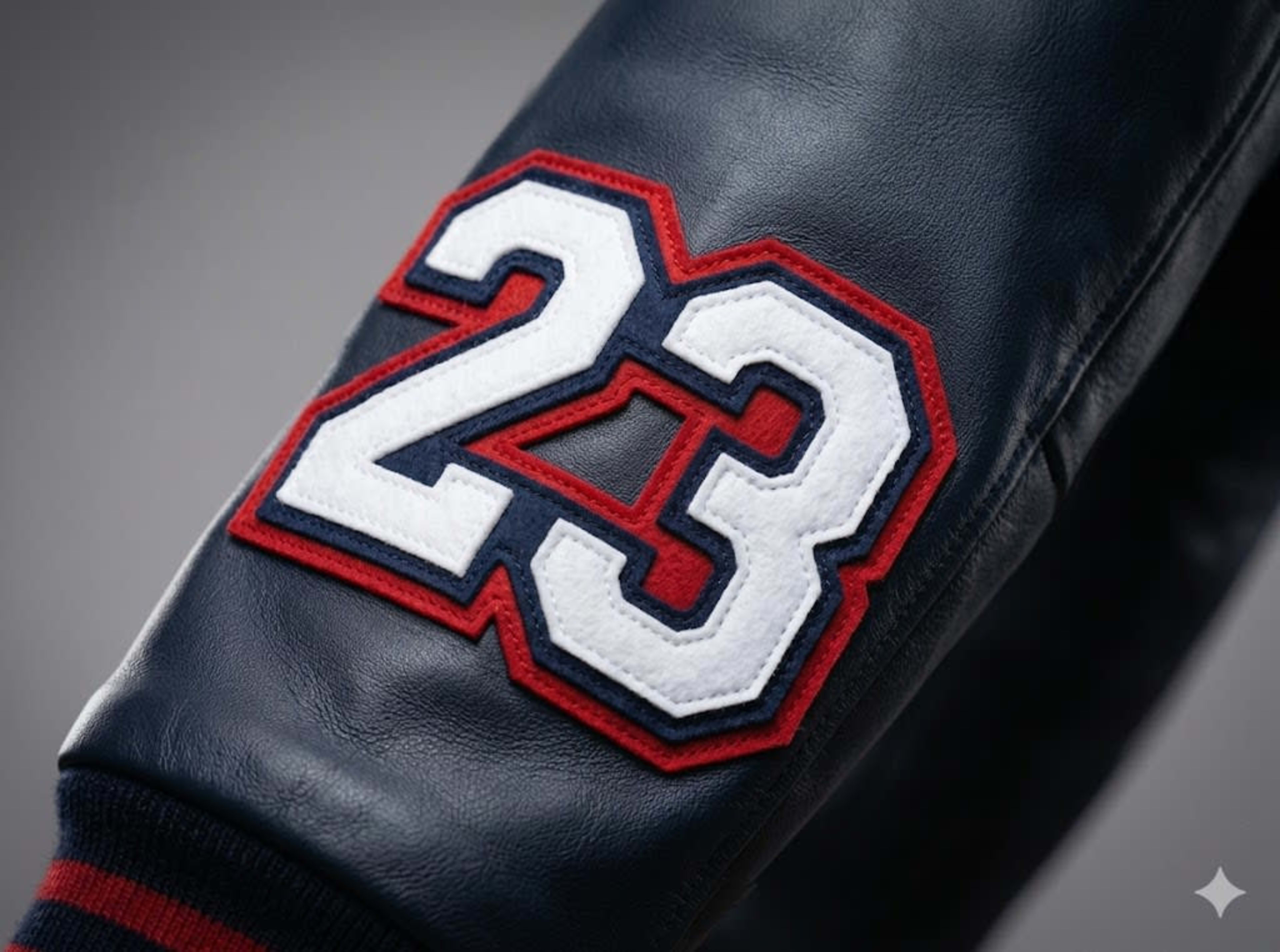Triple felt number patches