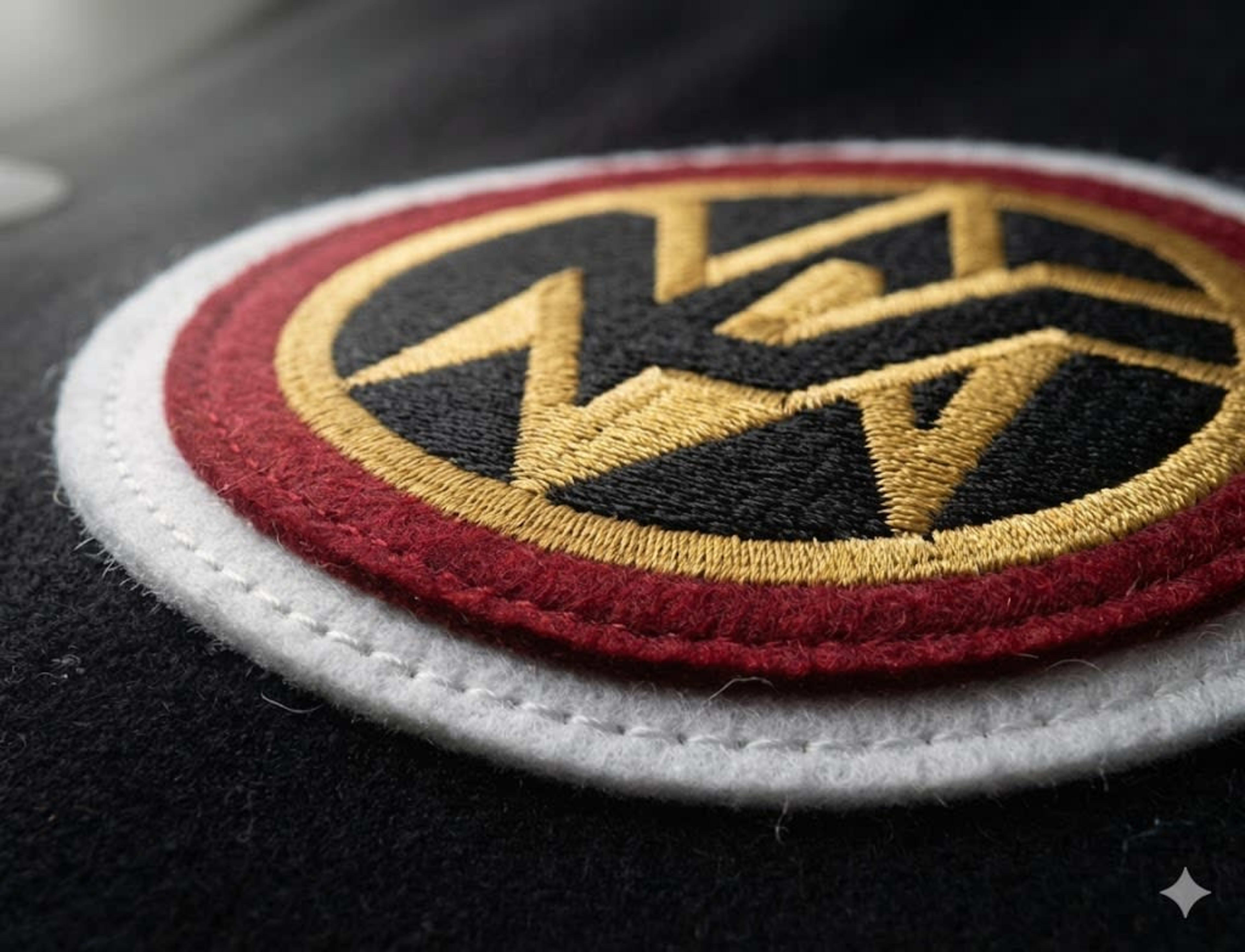 Felt patch with clean border stitching