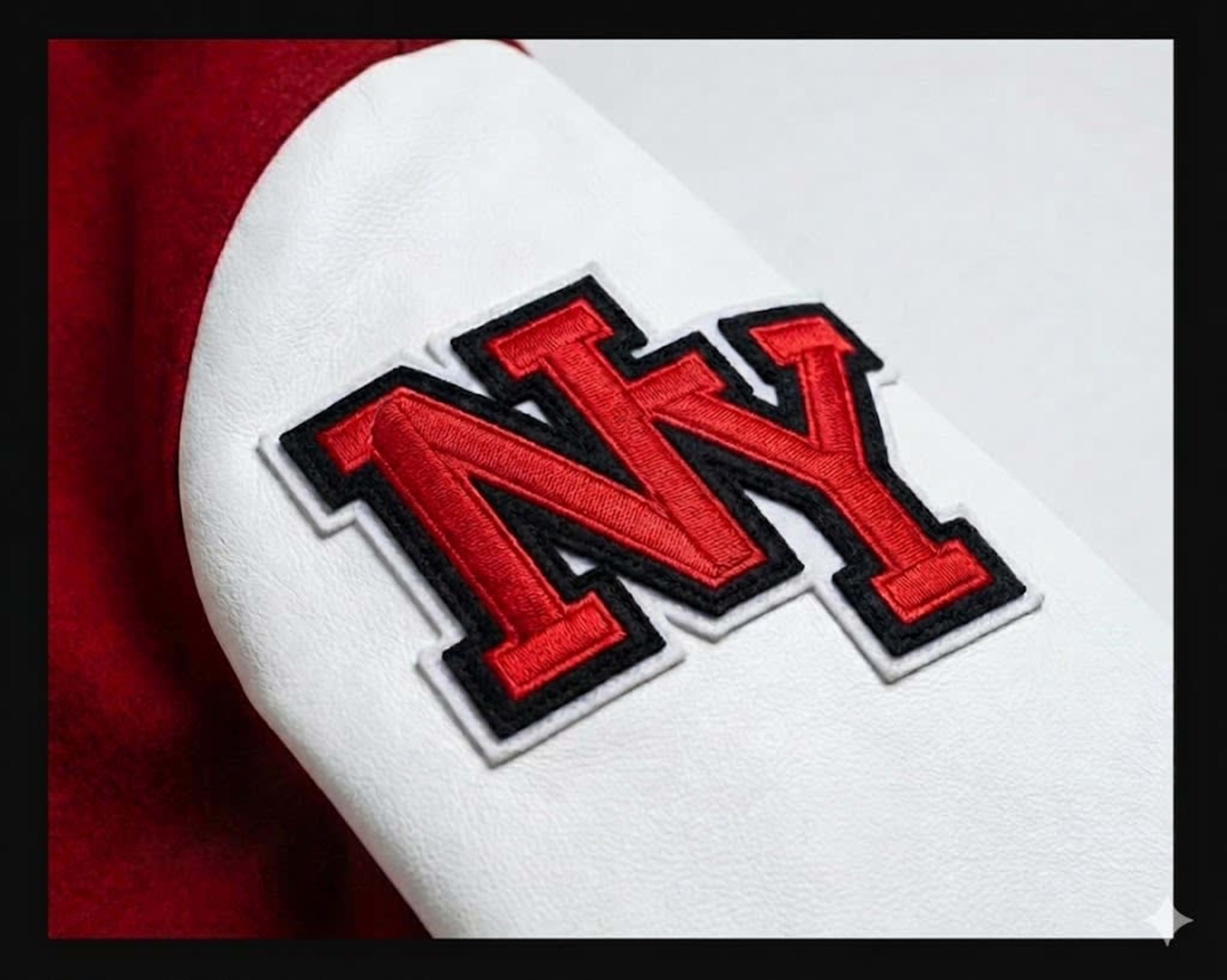 Double letter embroidered sleeve patch