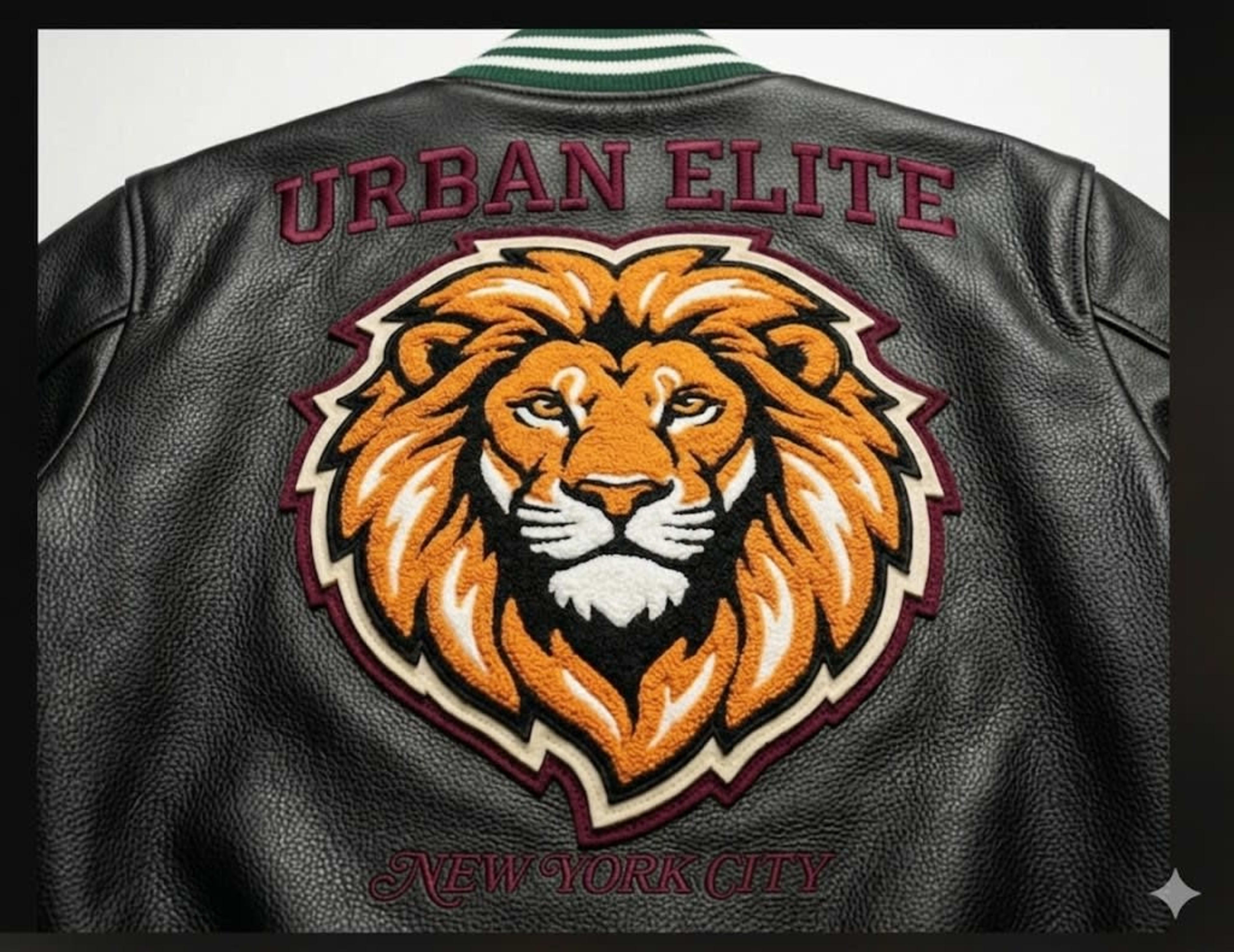 Bold chenille back mascot patch