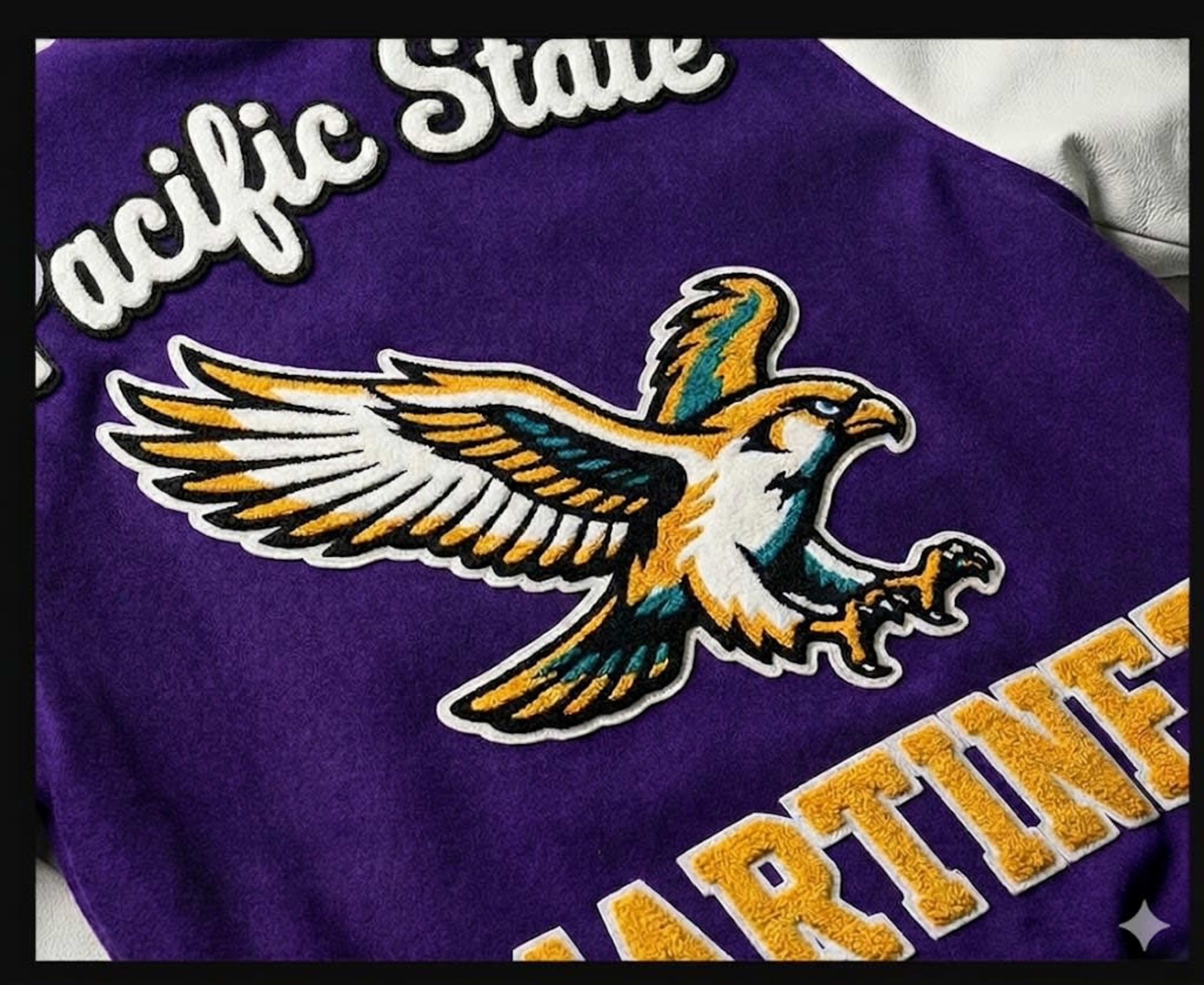 Pacific State chenille embroidery