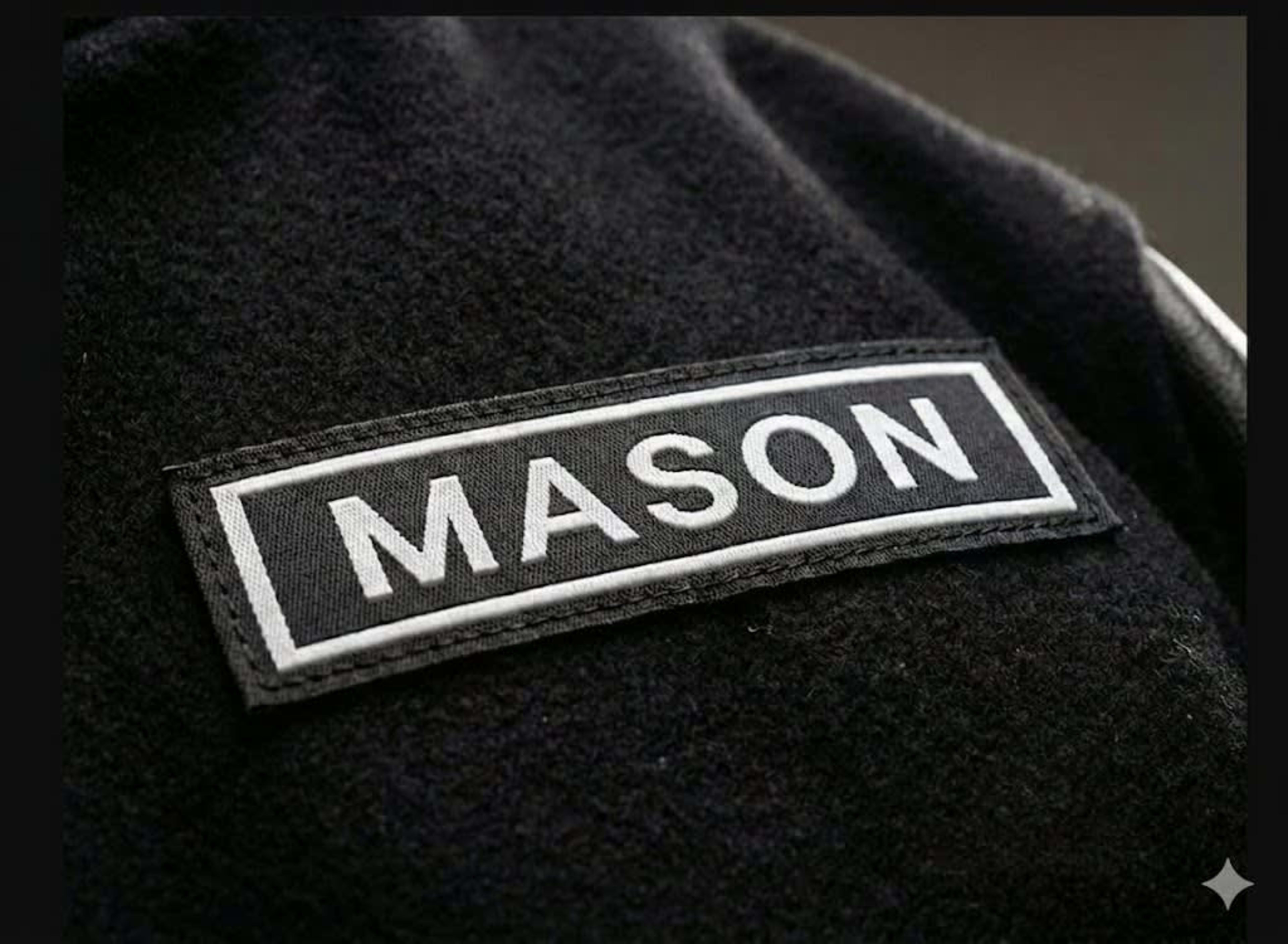 Woven chest name badge