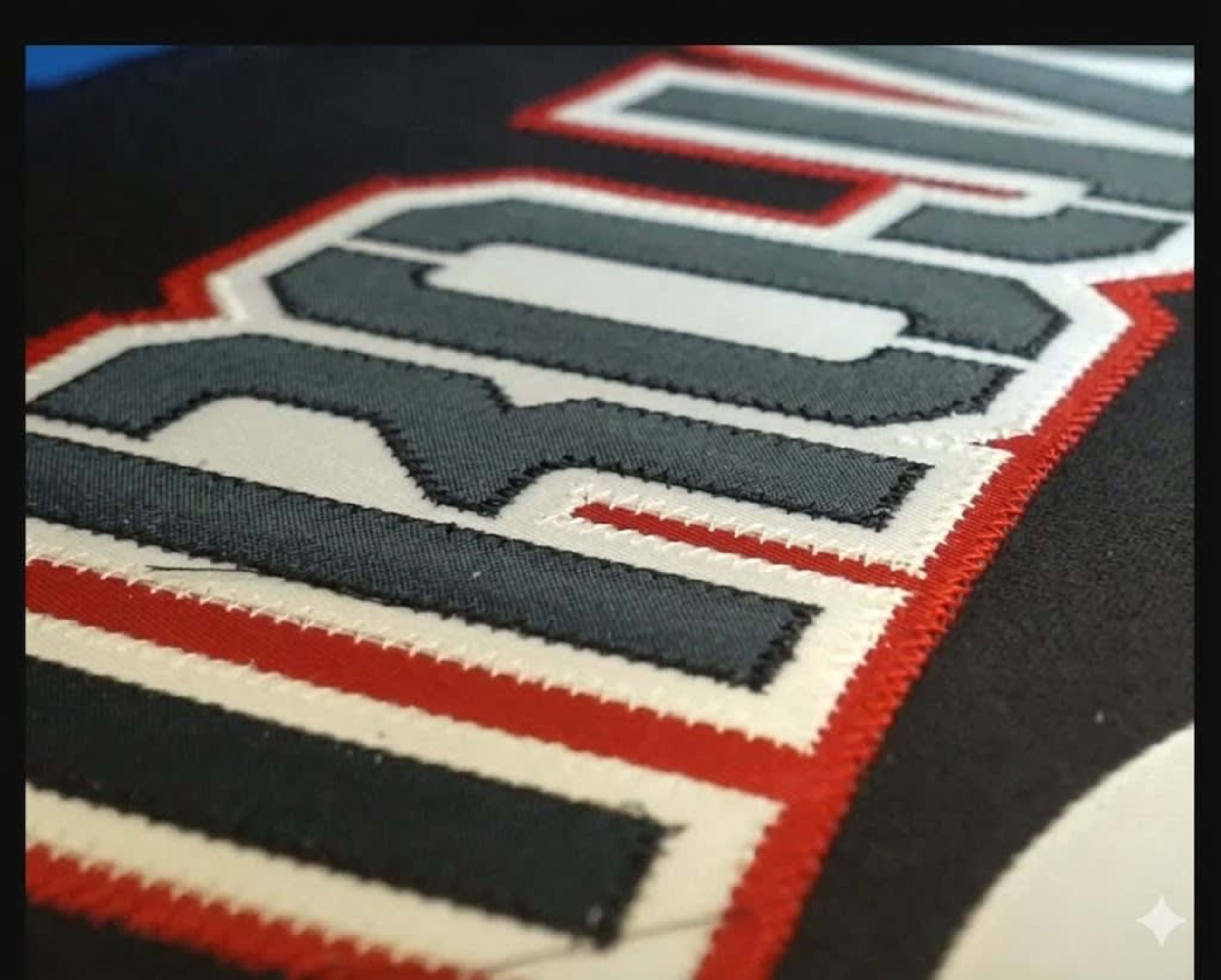 Tackle twill embroidery example