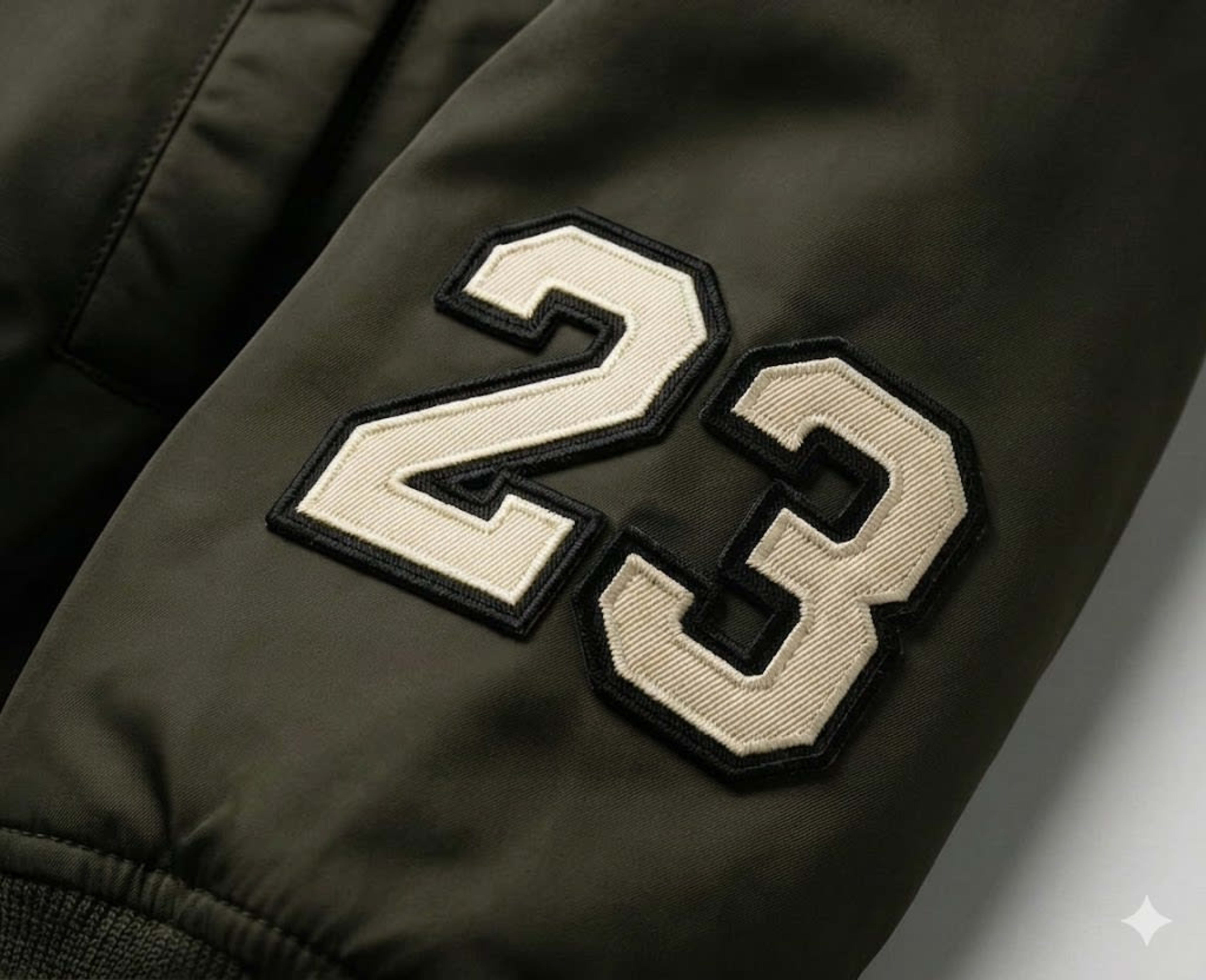 Tackle twill sleeve numbers