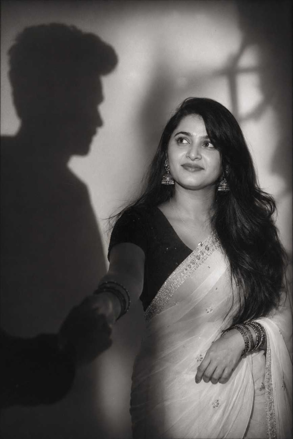 Cinematic black and white poster