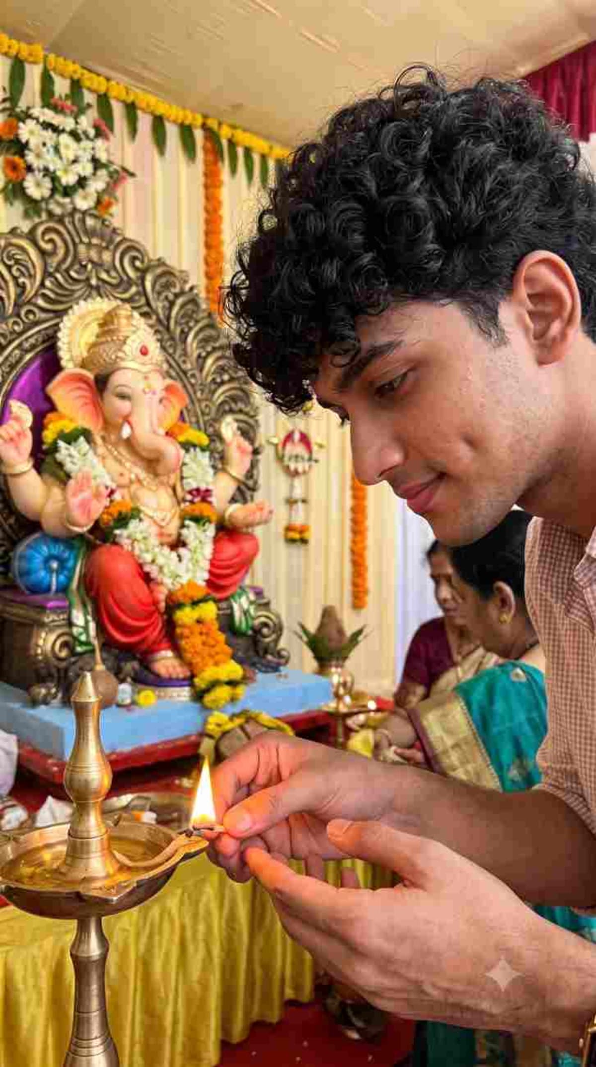Diya Lighting Moment