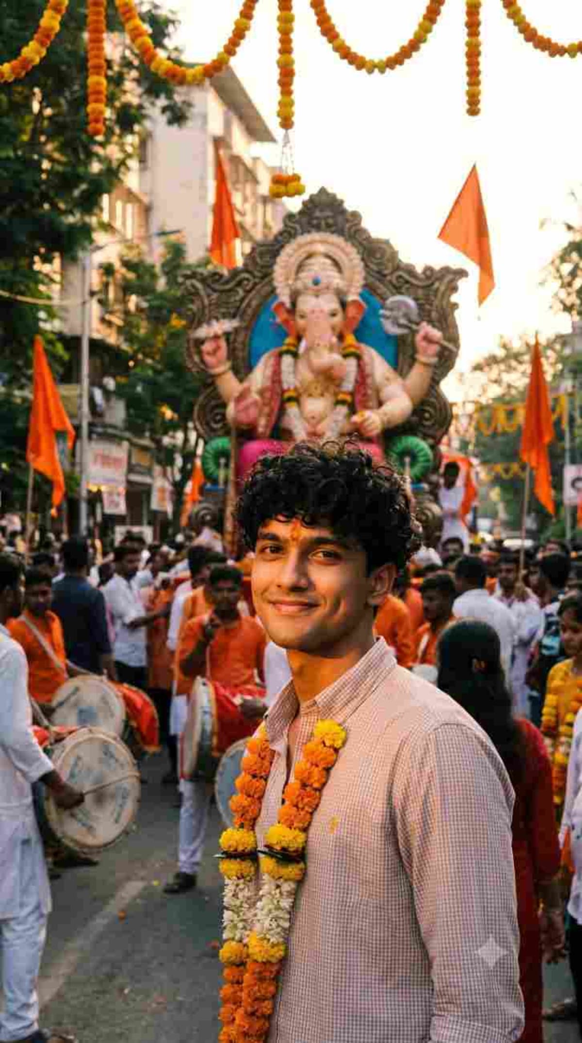 Candid Smile With Bappa