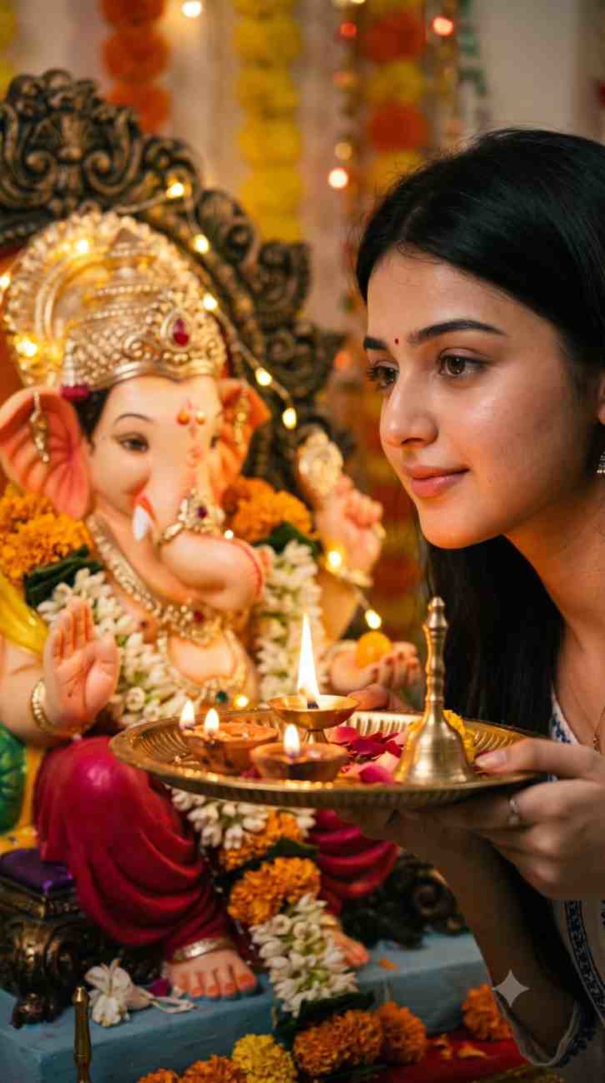 Traditional Aarti Moment