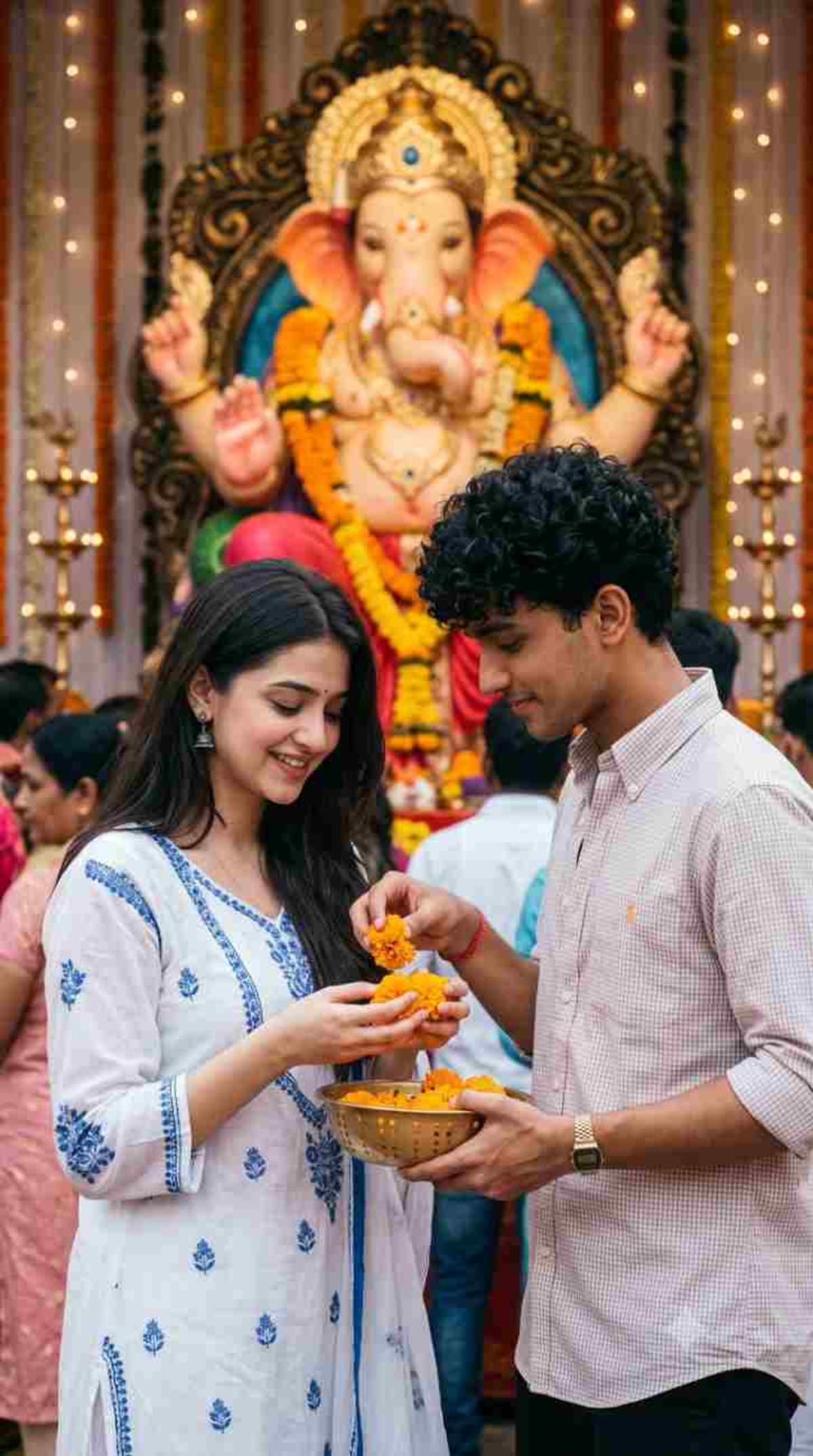 Ganesh Chaturthi couple