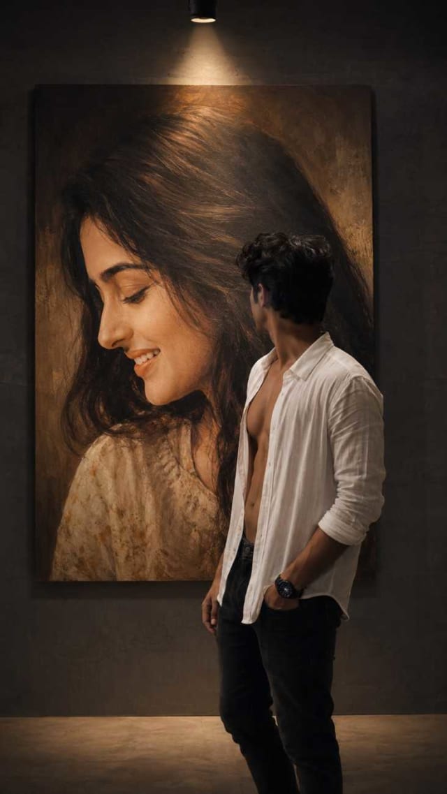 Emotional Art Gallery Portrait AI Prompt | Cinematic Museum Editorial Photography