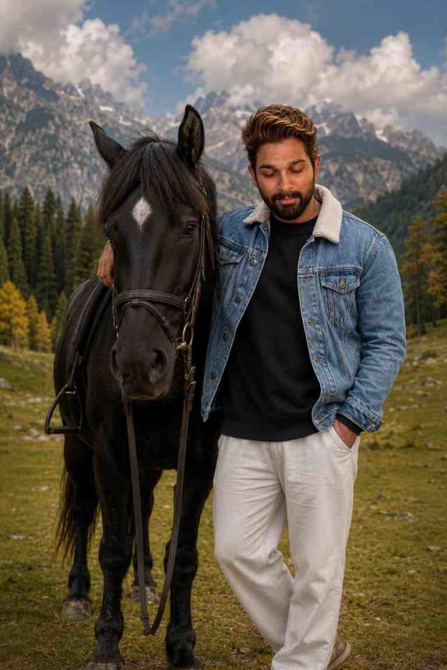 Cinematic Mountain Horse Portrait AI Prompt | Luxury Outdoor Editorial Photography