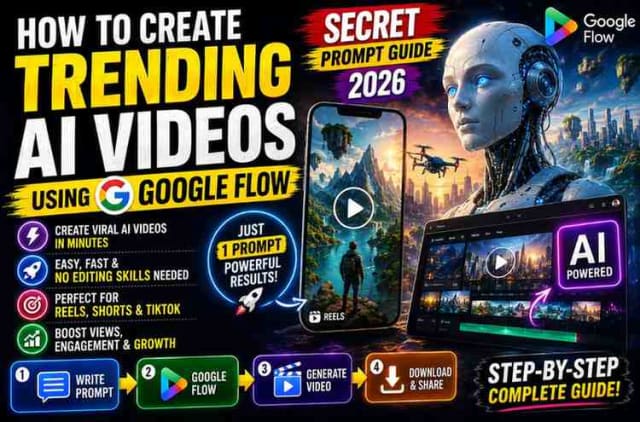 How to Create Trending AI Videos Using Google Flow (Secret Prompt Guide 2026)