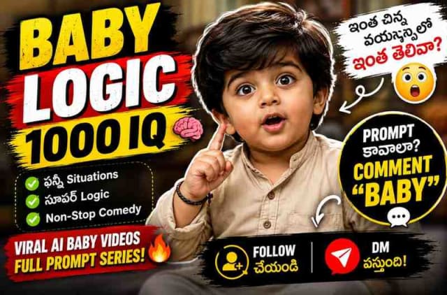 Baby Logic 1000 IQ: Funny Telugu AI Baby Video Prompts for Viral Comedy