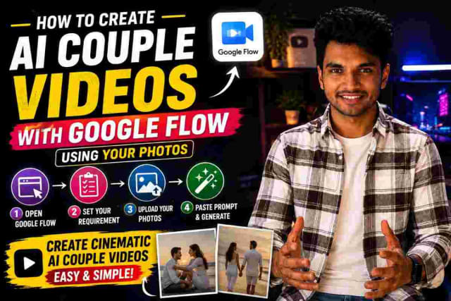 How To Create AI Couple Video With Google Flow Using Your Photos