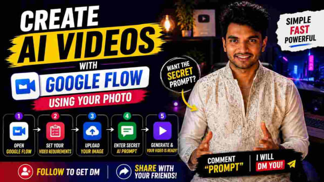 Create AI Videos with Google Flow Using Your Photo | Easy Guide