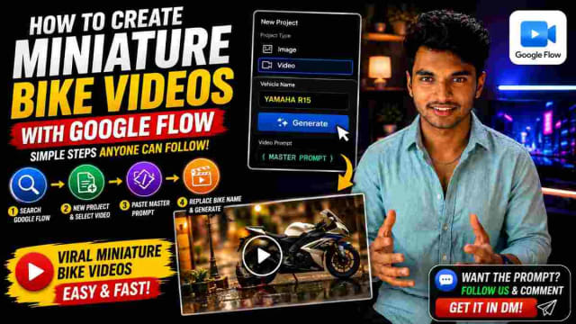 How to Easily Make Viral Miniature Bike Videos with Google Flow