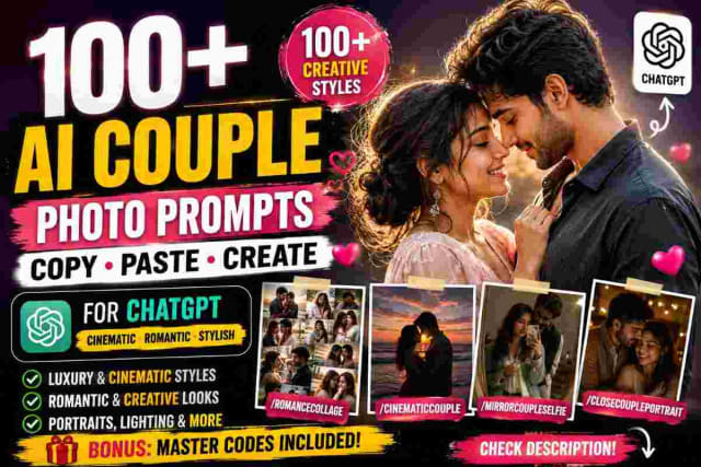 100+ AI Couple Photo Prompts: Best Prompt Codes for Stunning Couples Pictures