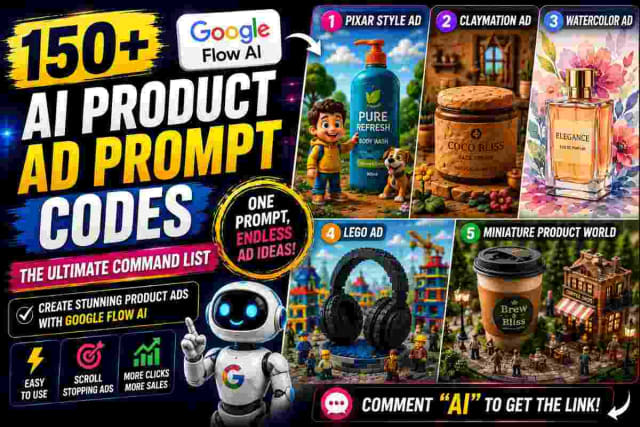 150 AI Product Ad Prompt Codes - The Command List for Stunning Video Creation