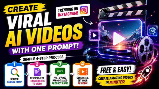 How to Make Viral AI Videos With Google Flow Using One Prompt