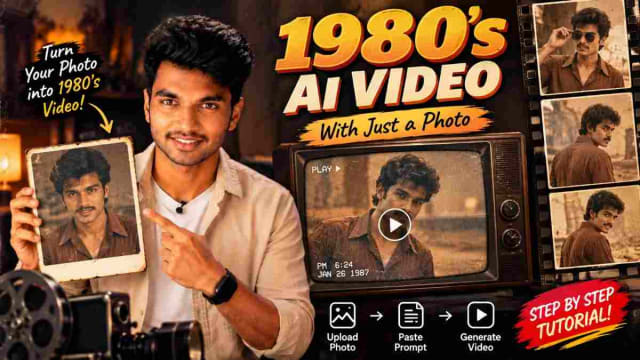 How to Create Trending 1980's AI Video with Google Flow Using Photo