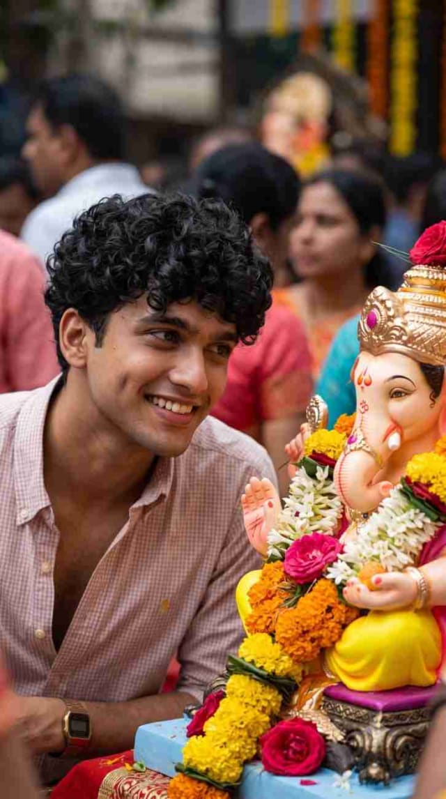 Ganesh Procession Golden Hour