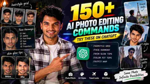 150+ AI Photo Editing Commands | The Ultimate AI Image Prompt Command List