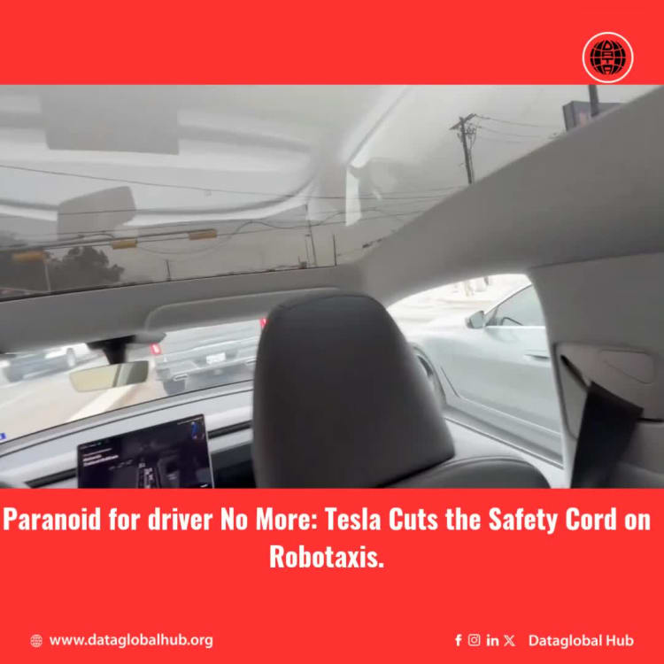 Paranoid for driver No More: Tesla Cuts the Safety Cord on Robotaxis.