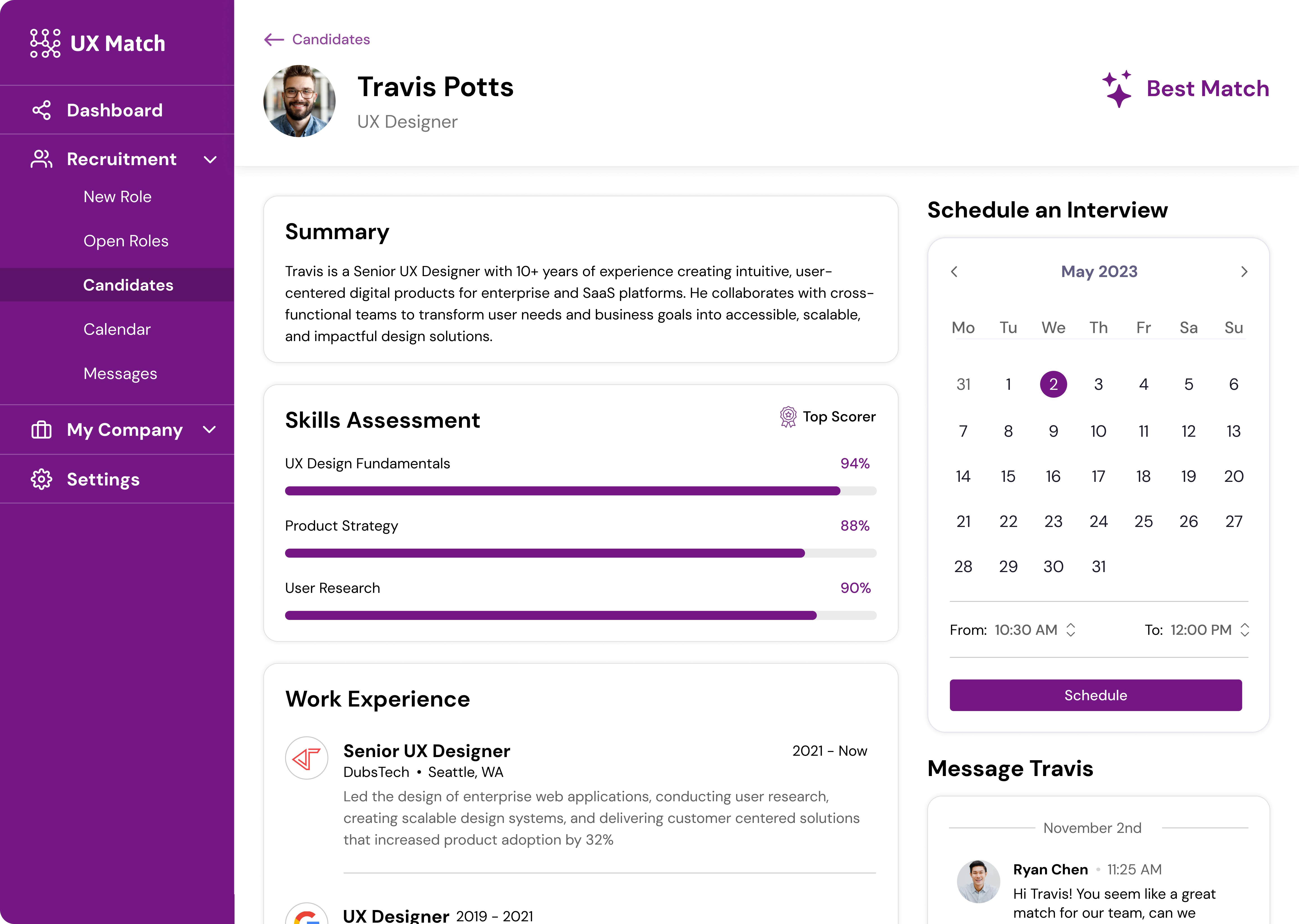 UX Match — project 3