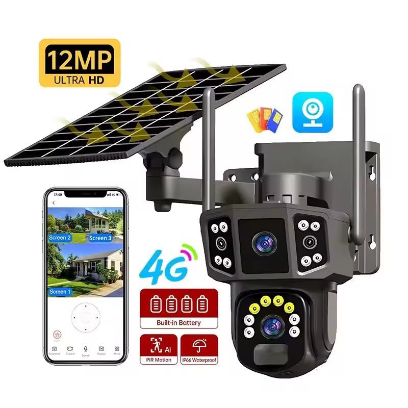 V380 Pro 12MP 4G Solar CCTV Security Camera
