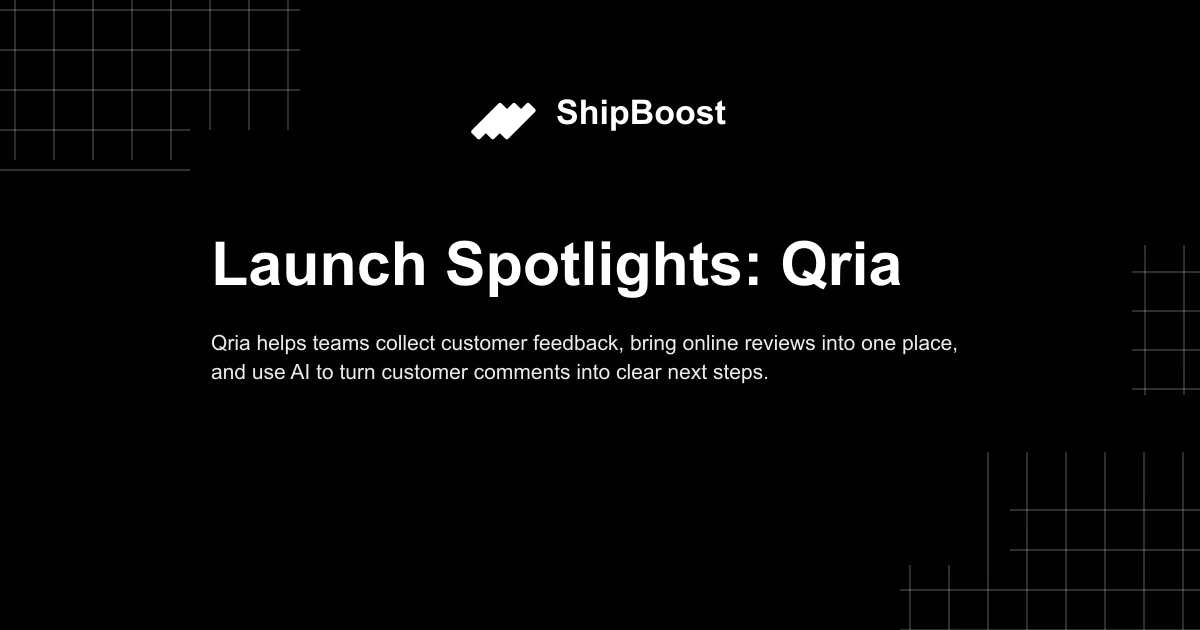 Launch Spotlights: Qria cover image