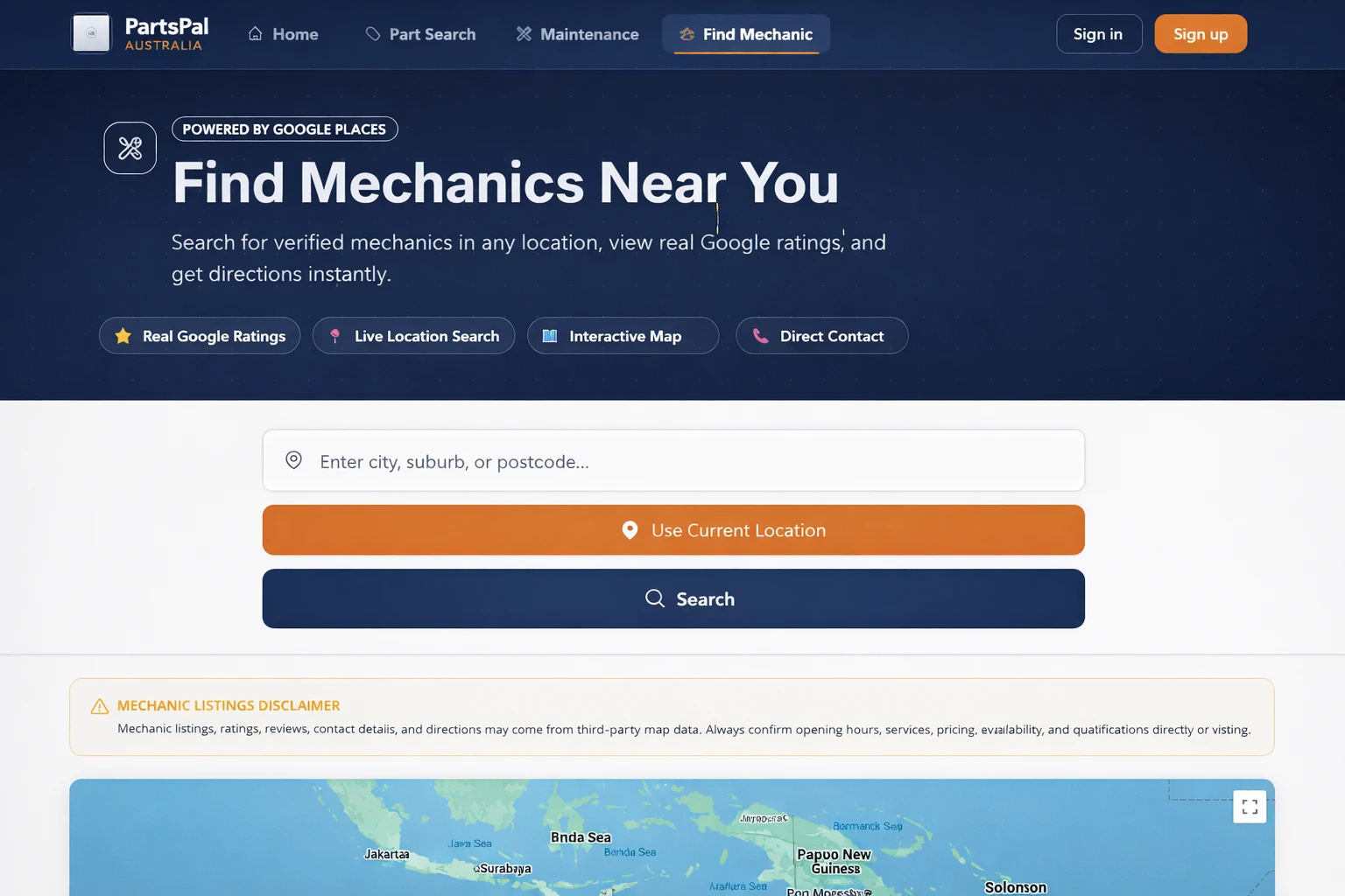 PartsPal parts search and mechanic finder