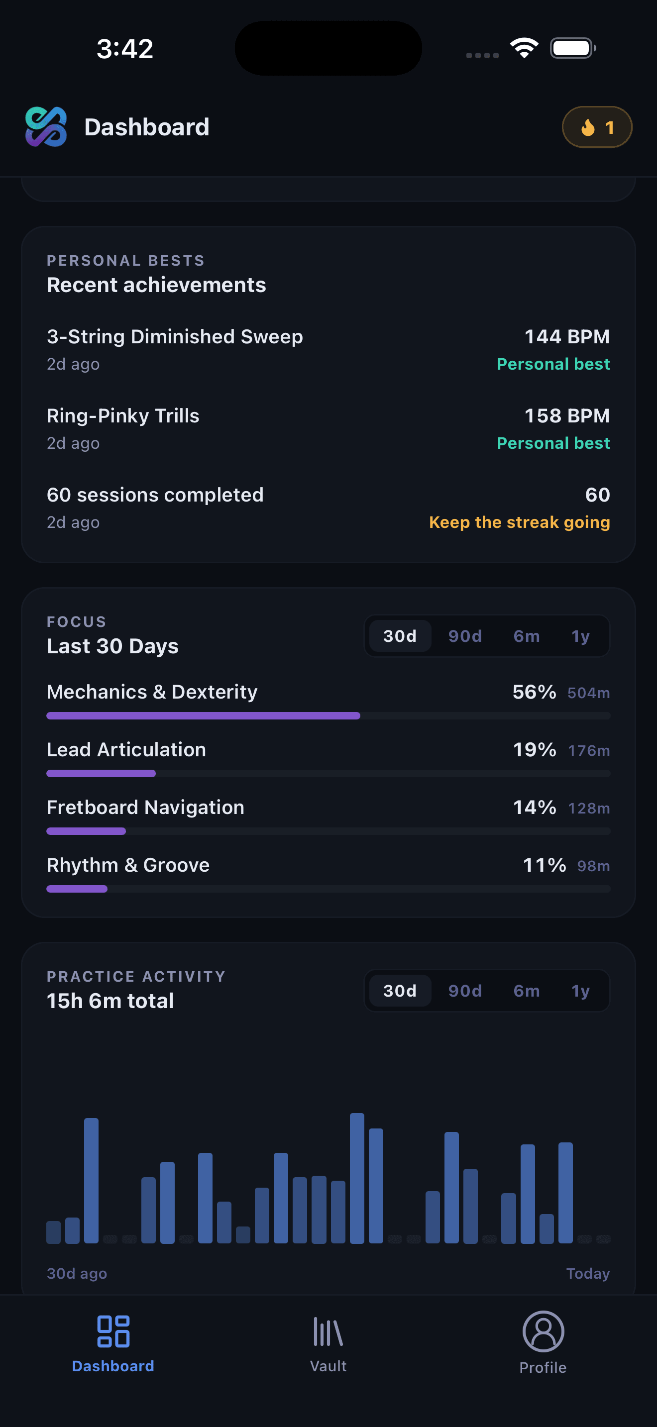 FretPulse real-time play-along with synchronized notation