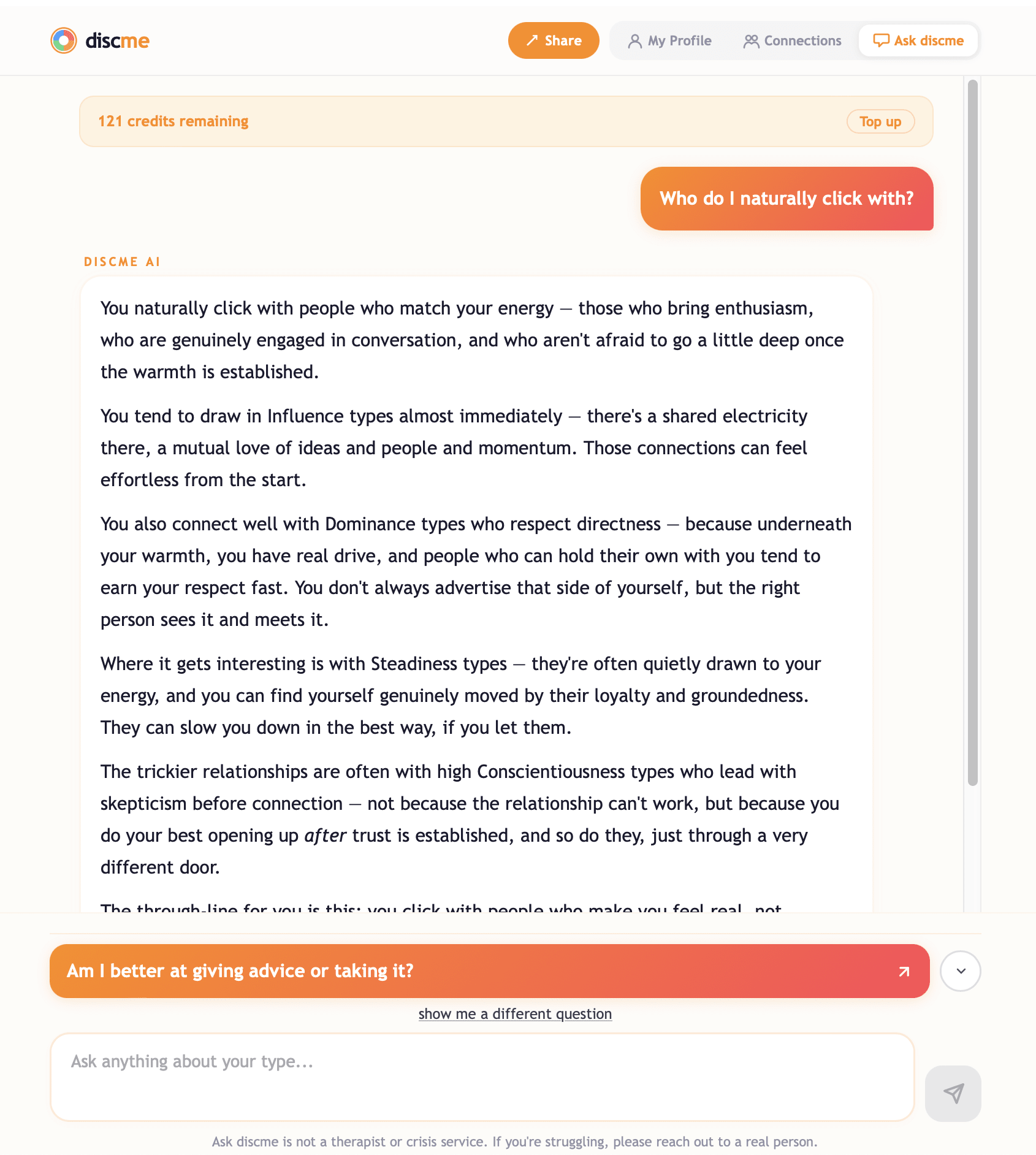 discme Ask discme AI conversation