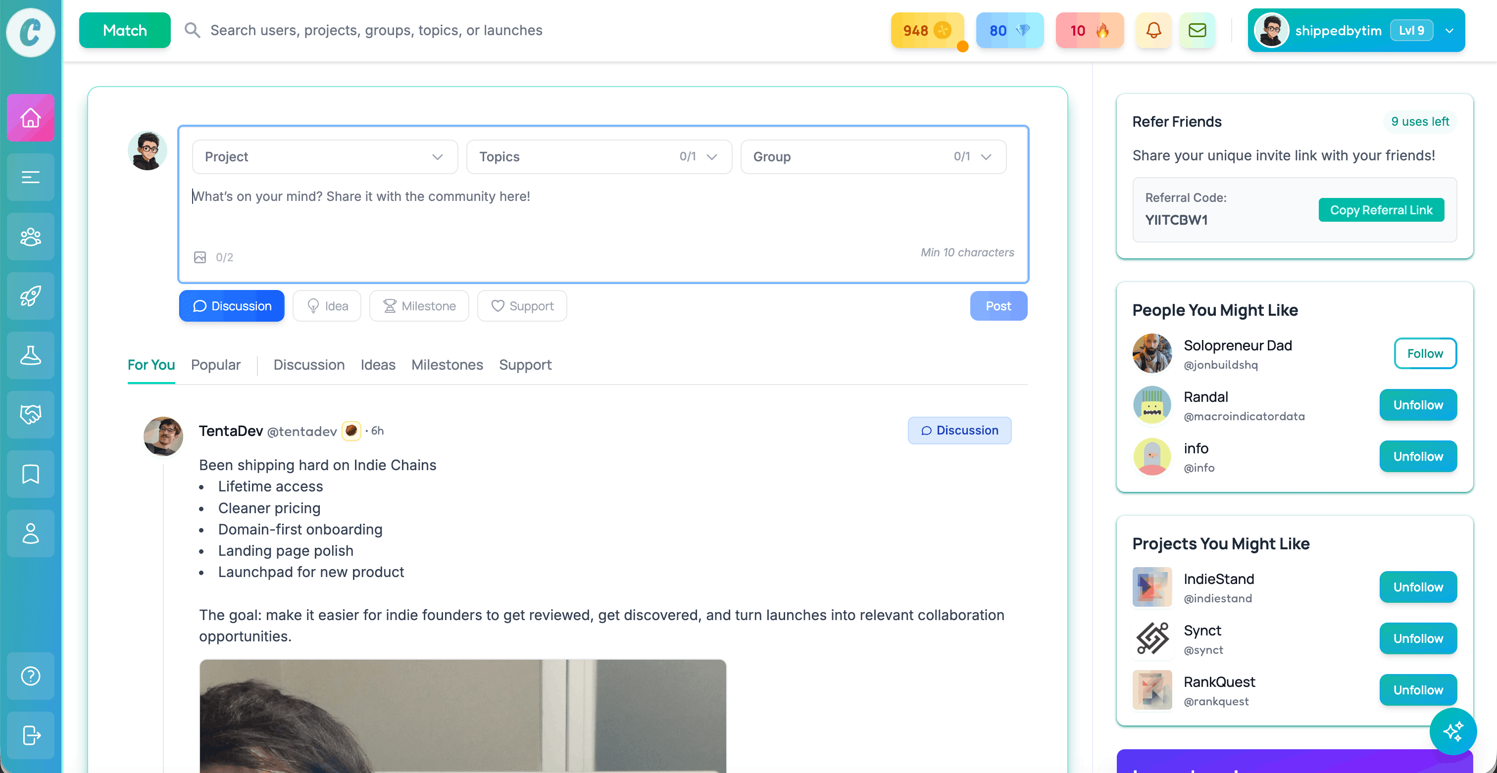 Commune project updates and milestones