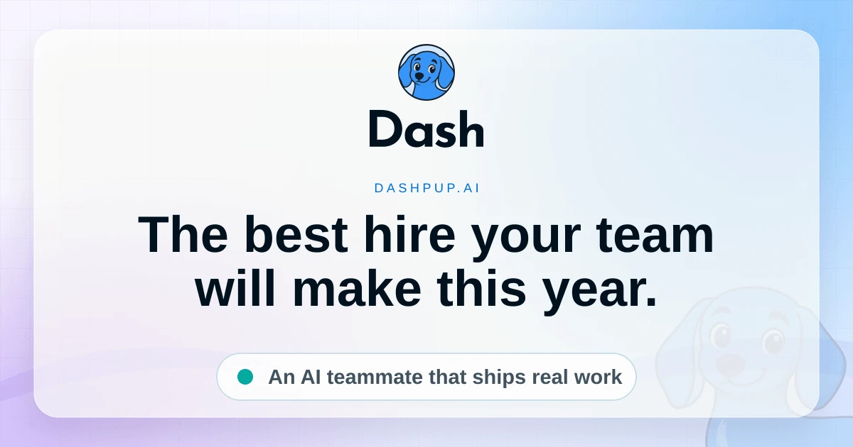 Dash AI teammate in Slack and Microsoft Teams