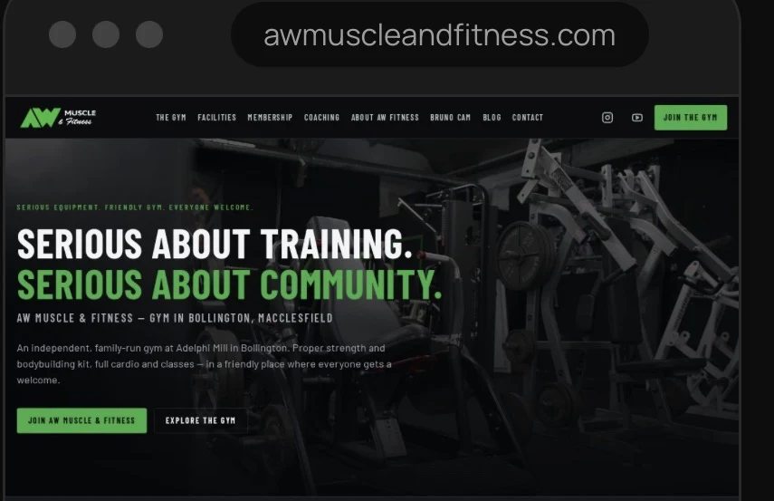 Gee Web Design website for health, beauty, fitness and wellness businesses