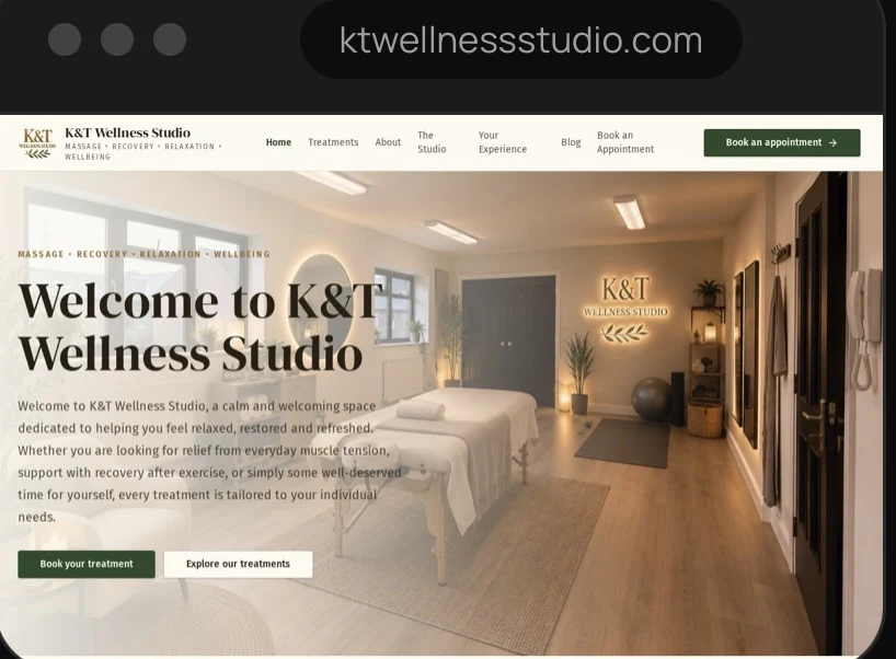 Gee Web Design portfolio of wellness and fitness websites
