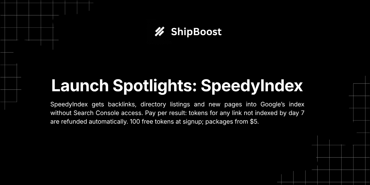SpeedyIndex backlink indexing service