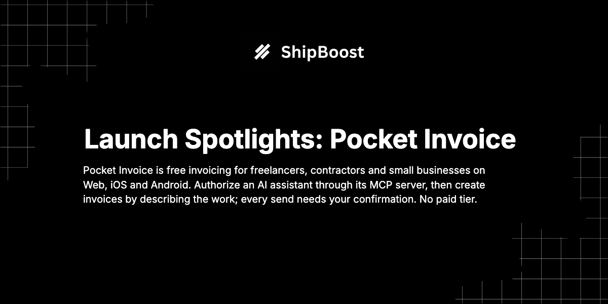 Pocket Invoice free invoicing app with AI assistant connection